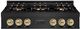 ZLINE Classic Series Autograph Edition 36" Black Stainless Steel Gas Rangetop with Champagne Bronze Accents-0