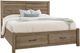 Artisan & Post by Vaughan-Bassett Cool Rustic Stone Gray California King Storage Plank Bed-0