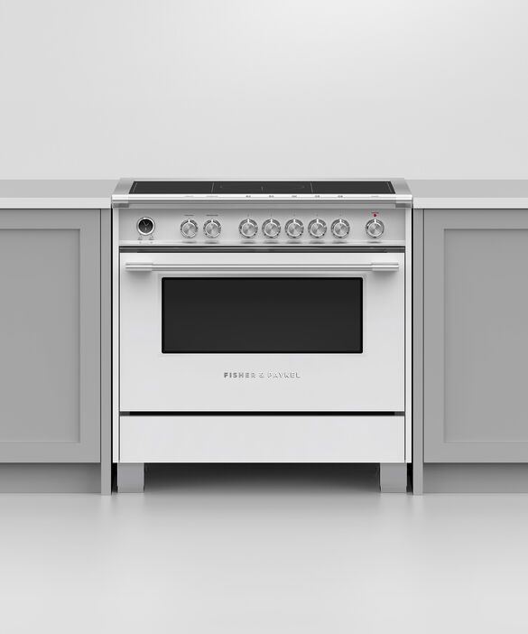 Fisher & Paykel Series 9 36" White Pro Style Induction Range-3