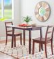 Linon Ashley 3-Piece Brown Dining Table Set-1