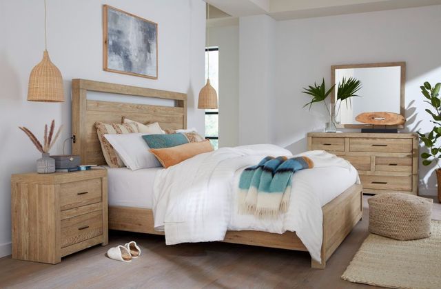 aspenhome® Modern Loft Modern Khaki California King Panel Bed-1