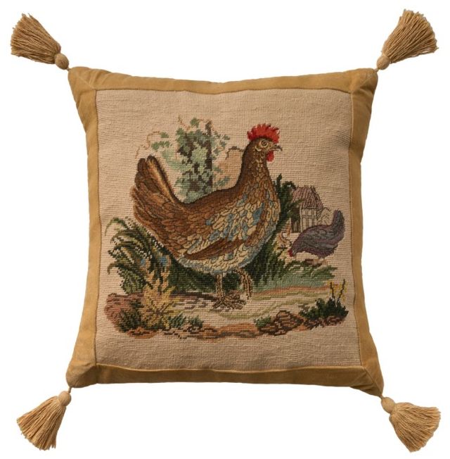 Nourison Home™ Mina Victory Vintage Pillow Beige 22"x22" Throw Pillow-0