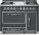 Viking® Tuscany 48" Cast Black Pro Style Dual Fuel Range-0