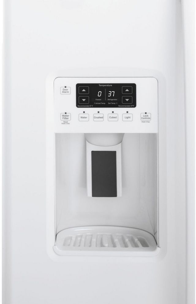 GE® 36 in. 21.9 Cu. Ft. White Counter Depth Side By Side Refrigerator-5