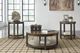 Signature Design by Ashley® Roybeck 3-Piece Light Brown/Bronze Occasional Table Set-4