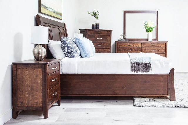 Mako Wood Furniture Whistler Maple Double Panel Bed-2