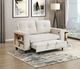 Homelegance® Robinson Beige Loveseat with Pull-Out Bed, Shelves, and Charging Ports-2