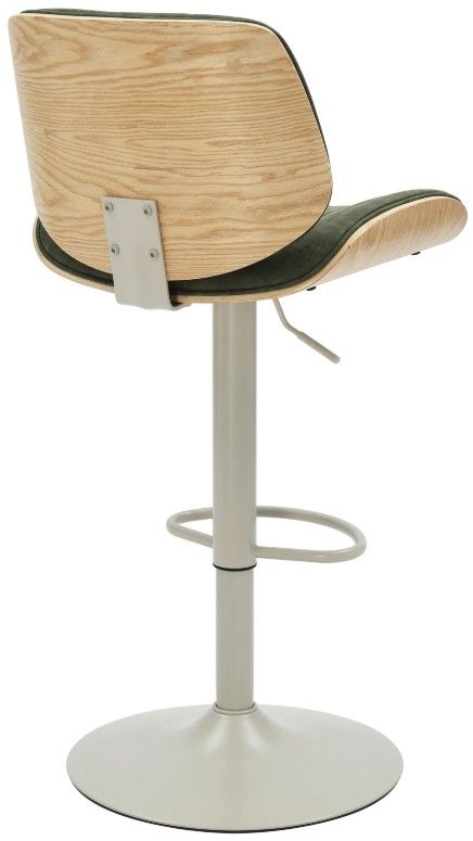 Armen Living Brock 4-Piece Ivory/Oak/Vintage Green Barstool Set-3