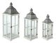 A & B Home 3-Piece Gray/White Window Scape Lantern Set-0