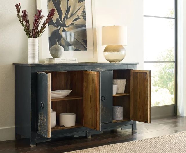 Hammary® Hidden Treasures Charcoal Four Door Console-2