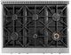 Kucht Professional KX Series 36" Stainless Steel Pro Style Dual Fuel Range with Gold Accents and Kucht Horus Thermostat-1