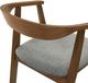 Armen Living Santana Charcoal/Walnut Upholstered Dining Arm Chair-4