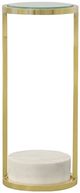 Century® Grand Tour Furniture Clear/Polished Brass Spot Table with White Base-0