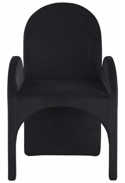 Meridian Furniture Summer Black Velvet Dining Arm Chair-1