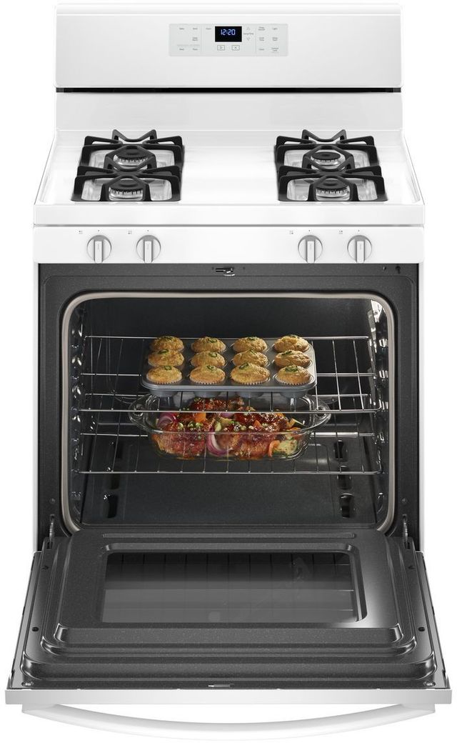 Whirlpool® 29.88" Free Standing Gas Range-White-2