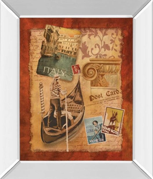 Classy Art Memories of Italy by Conrad Knutsen Framed Wall Art-0