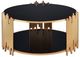 ACME Furniture Tanquin Black Glass Top Coffee Table with Gold Base-2