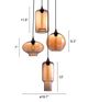 Zuo® Lambie Rust/Amber Ceiling Lamp-2