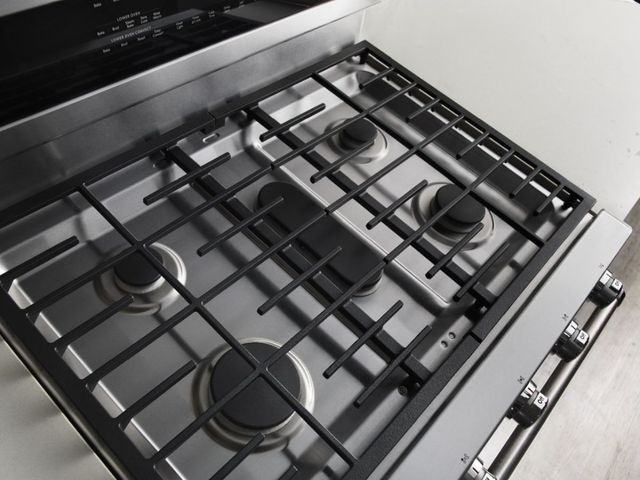 KitchenAid® 30" Stainless Steel Freestanding Dual Fuel Double Oven Range-1