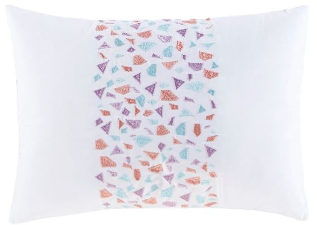 Olliix by Mi Zone Glimmer Aqua Twin/Twin XL Metallic Glitter Printed Reversible Comforter Set-1