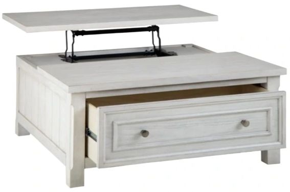 Signature Design by Ashley® Robbinsdale Antique White Lift-Top Cocktail Table-2
