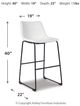 Signature Design by Ashley® Centiar White Bar Stool-2