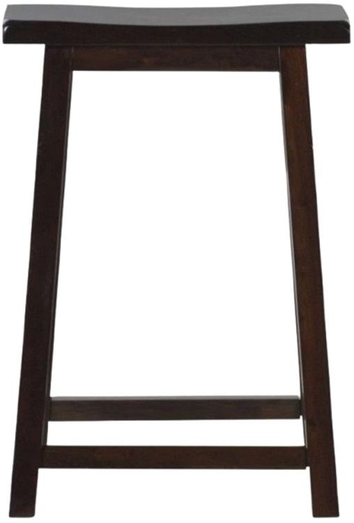 Linon Saddle Dark Brown Counter Stool-3