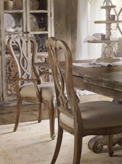 Hooker® Furniture Chatelet Caramel Froth Splatback Dining Side Chair-1
