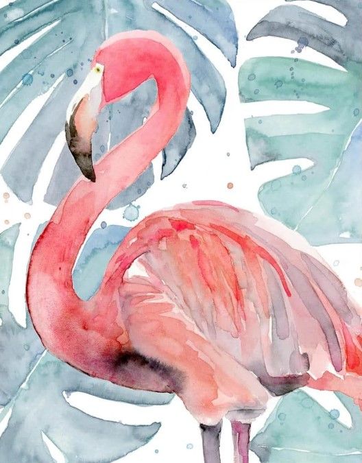 Classy Art Flamingo Splash II by Annie Warren Wall Art-1