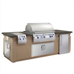 American Outdoor Grill 35” x 108” Island with Refrigerator Cut-out