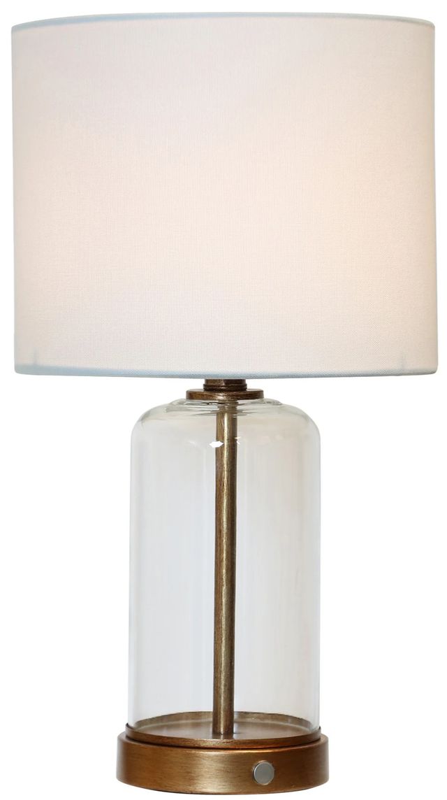 Stylecraft Painted Antique Gold Portable Rechargeable LED Lamp-4