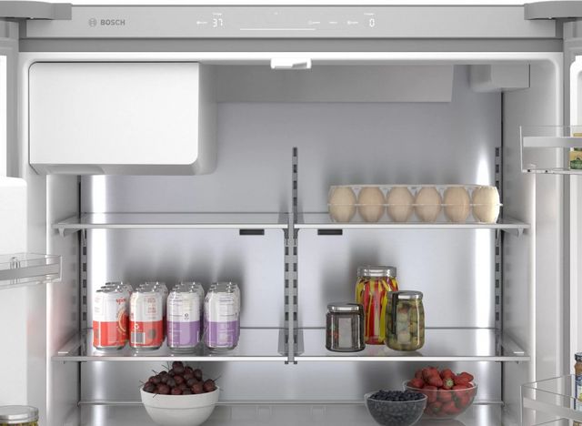 front view of the inside of a bosch refrigerator