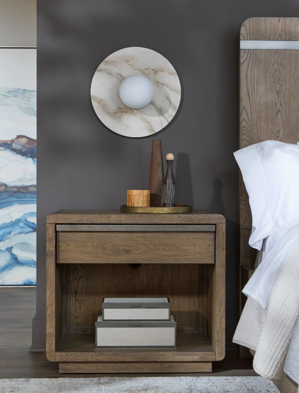 aspenhome® Liam Hearthstone 1-Drawer Nightstand-1