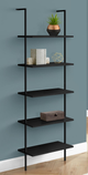 Monarch Specialties Inc. Black Ladder Bookcase-2