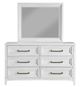 Coaster® Marielle Distressed White Dresser and Mirror -1