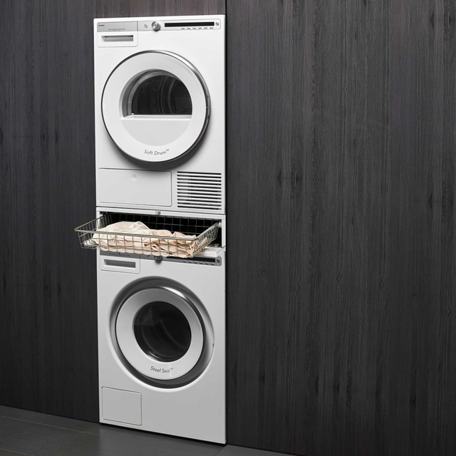 ASKO 576733 White Pull-Out Laundry Basket-1