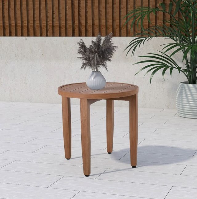 Meridian Furniture Maui Natural Aluminum Outdoor End Table-4