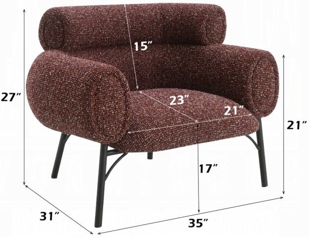 ACME Furniture Mardi Maroon Chair-2
