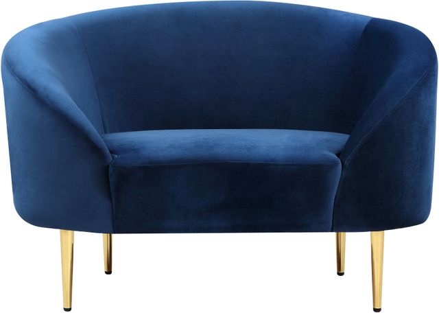 Meridian Furniture Ritz Navy Velvet Chair-1