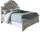 Liberty Furniture Magnolia Manor Antique White/Weathered Bark California King Upholstered Panel Bed-0