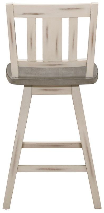 Homelegance® Amsonia Distressed Gray/White Sand Swivel Counter Chair-3