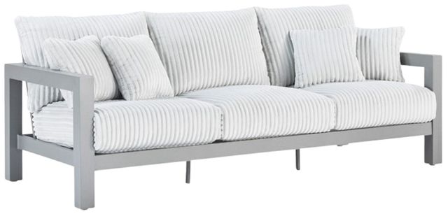 Signature Design by Ashley® Moonlight View Gray Aluminum/Fabric Outdoor Sofa-0