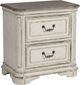Liberty Furniture Magnolia Manor 4-Piece Antique White/Gray Queen Upholstered Bedroom Set-4