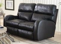 Catnapper® Angelo Black Reclining Loveseat with Power Adjustable Headrest-0