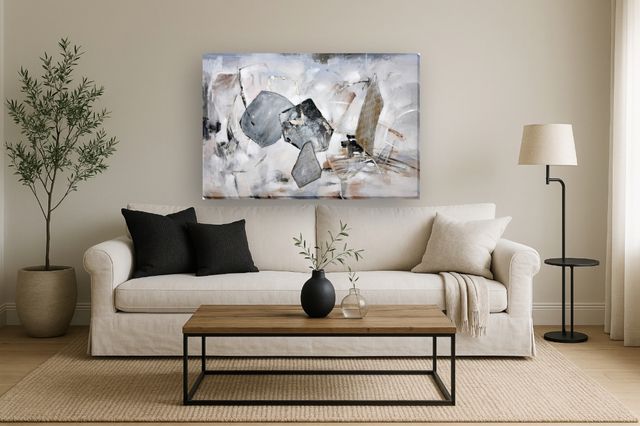 Classy Living Outspoken Platinum Geometry in Motion Wall Art-1