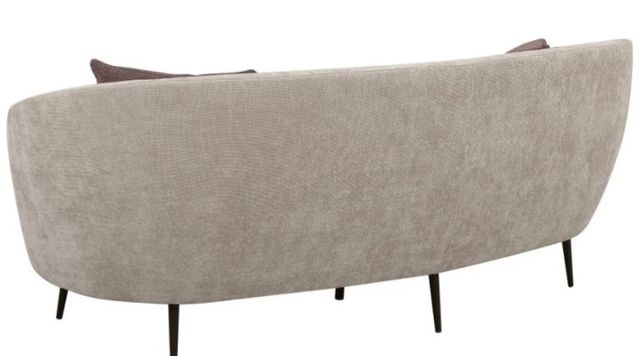 Coaster® Ellorie Beige Upholstered Channel Back Curved Sofa-2