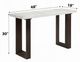 ACME Furniture Edwyn White Marble Top Sofa Table with Brown Base-2