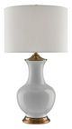 Currey & Company Lilou White/Antique Brass Table Lamp-0