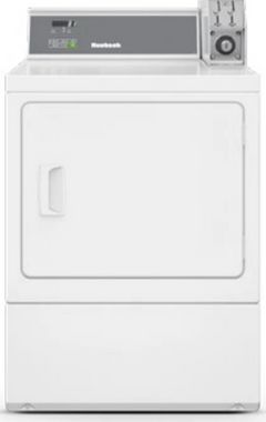 Huebsch 7.0 Cu. Ft. White Front Load Coin Drop Commercial Electric Dryer