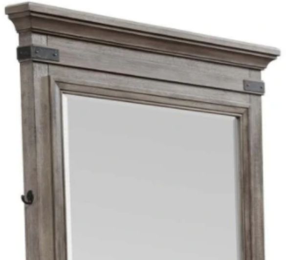 Intercon Forge Wire Brushed Steel Gray Tall Mirror-1